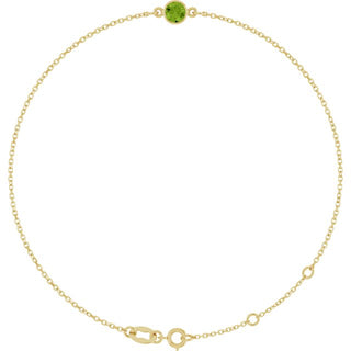14K Yellow Natural Peridot 6 1/2-7 1/2" Bracelet