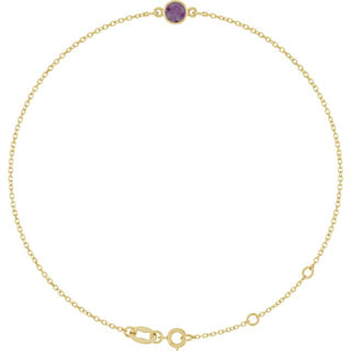 14K Yellow Lab-Grown Alexandrite 6 1/2-7 1/2" Bracelet