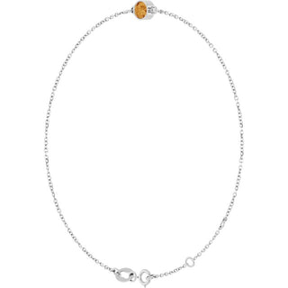 14K White Natural Citrine 6 1/2-7 1/2" Bracelet