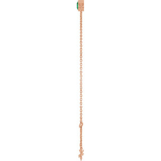 14K Rose Lab-Grown Emerald 6 1/2-7 1/2" Bracelet