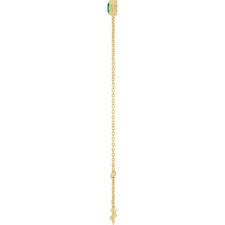 14K Yellow Lab-Grown Emerald 6 1/2-7 1/2" Bracelet
