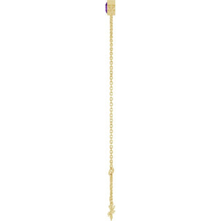 14K Yellow Natural Amethyst 6 1/2-7 1/2" Bracelet