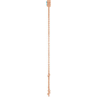 14K Rose Natural Aquamarine 6 1/2-7 1/2" Bracelet