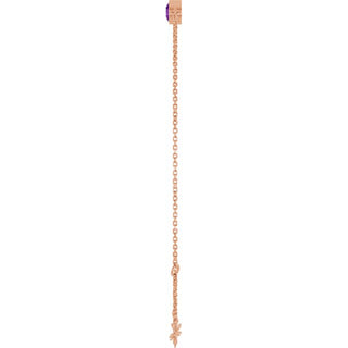 14K Rose Natural Amethyst 6 1/2-7 1/2" Bracelet