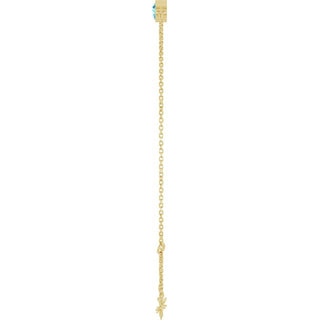 14K Yellow Natural Aquamarine 6 1/2-7 1/2" Bracelet