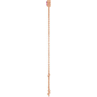 14K Rose Natural Pink Tourmaline 6 1/2-7 1/2" Bracelet