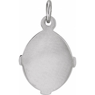 14K White 12x9 mm Scapular Medal  
