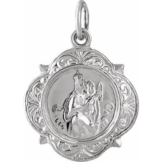 Platinum 12 mm Scapular Medal 