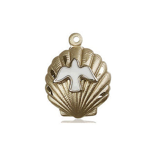 14kt Gold Shell / Holy Spirit Medal