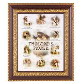 Lords Prayer In Cherry Frame 10.25X12.25" 8X10 Print