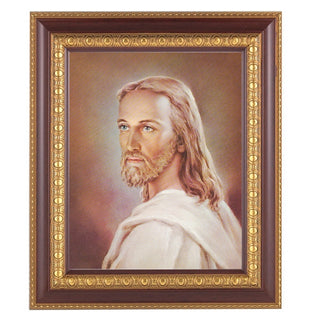 Head Of Christ In Cherry Frame 10.25X12.25" 8X10 Print