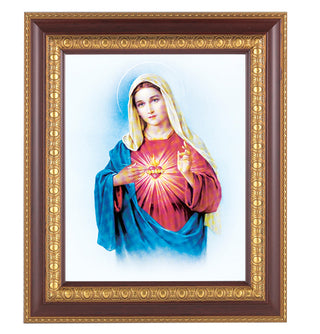 Immaculate Heart Of Mary Cherry Frame 10.25X12.25" 8X10 Print