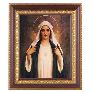 Immaculate Heart Of Mary Cherry Frame 10.25X12.25" 8X10 Print