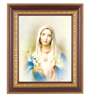 Immaculate Heart Of Mary Cherry Frame 10.25X12.25" 8X10 Print