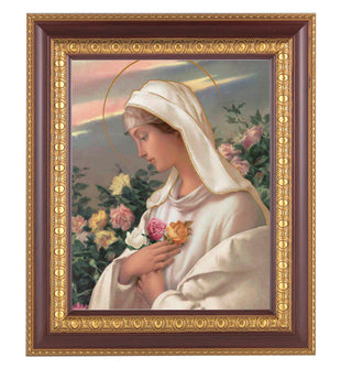 Mystical Rose In Cherry Frame 10.25X12.25" 8X10 Print