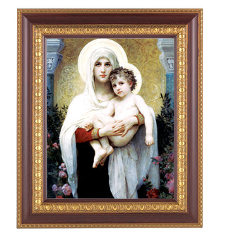 Bouguereau:Madonna Of Child Cherry Frame 10.25X12.25" 8X10Prt