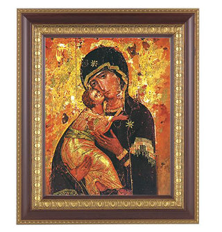 Our Lady Of Vladimir In Cherry Frame 10.25X12.25" 8X10 Print