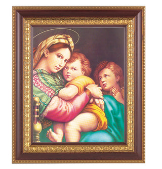 Raphael-Madonna and Child Cherry Frame 10.25X12.25" 8X10 Print
