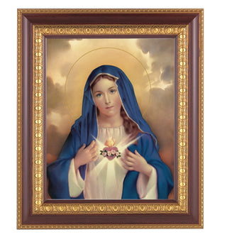 Immaculate Heart Of Mary Cherry Frame 10.25X12.25" 8X10 Print