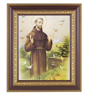 St. Francis In Cherry Frame 10.25X12.25" 8X10 Print