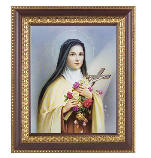 Saint Therese In Cherry Frame 10.25X12.25" 8X10 Print – CatholicShop.com