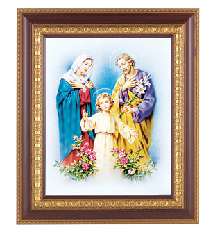 Holy Family In Cherry Frame 10.25X12.25" 8X10 Print