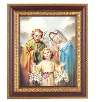 Holy Family In Cherry Frame 10.25X12.25" 8X10 Print