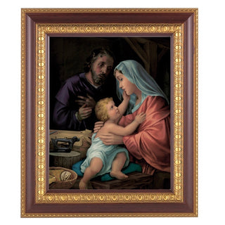 Holy Family In Cherry Frame 10.25X12.25" 8X10 Print