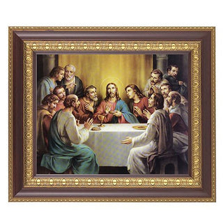Last Supper In Cherry Frame 10.25X12.25" 8X10 Print