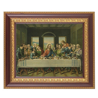Last Supper In Cherry Frame 10.25X12.25" 8X10 Print