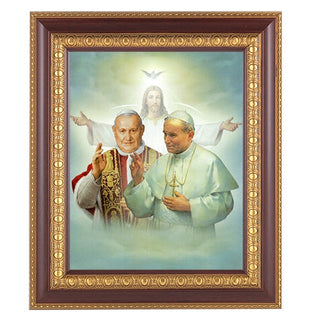 Sts.John XXIII and John Paul II Cherry Frame 10.25X12.25" 8X10Prt