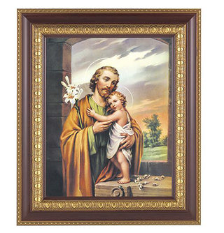 St. Joseph In Cherry Frame 10.25X12.25" 8X10 Print