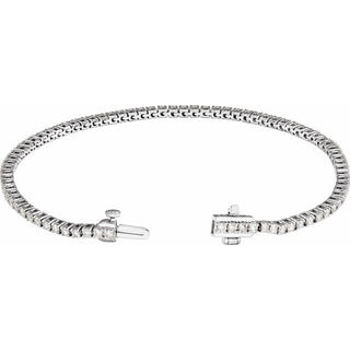 14K White 2 CTW Lab-Grown Diamond Line 7" Bracelet