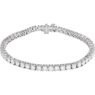 14K White 6 CTW Lab-Grown Diamond Line 7" Bracelet