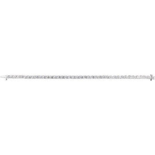 14K White 10 CTW Lab-Grown Diamond Line 7" Bracelet