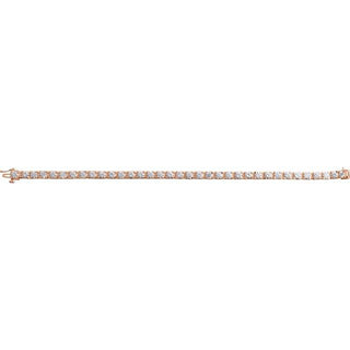 14K Rose 8 CTW Lab-Grown Diamond Line 7 1/4" Bracelet