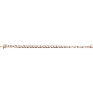 14K Rose 10 CTW Lab-Grown Diamond Line 7 1/4" Bracelet