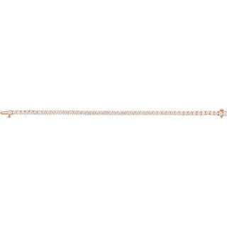 14K Rose 6 CTW Lab-Grown Diamond Line 7" Bracelet
