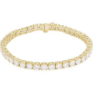 14K Yellow 10 CTW Lab-Grown Diamond Line 7" Bracelet