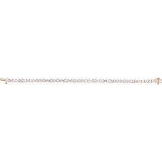 14K Rose 9 CTW Lab-Grown Diamond Line 7" Bracelet