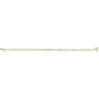 14K Yellow 8 CTW Lab-Grown Diamond Line 7" Bracelet