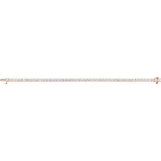 14K Rose 7 CTW Lab-Grown Diamond Line 7" Bracelet
