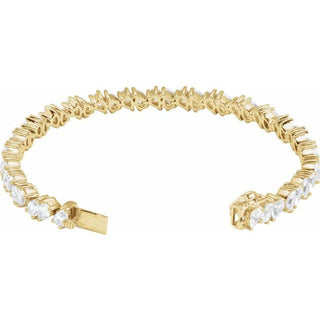 14K Yellow 9 1/2 CTW Lab-Grown Diamond Line 7" Bracelet