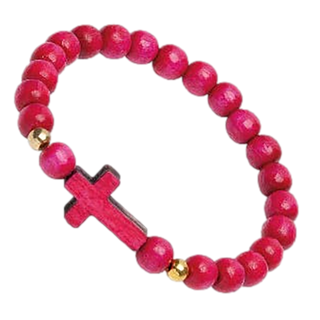 Bulk Pink Bracelet with Cross