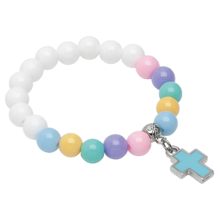 6-pack - Multicolor Girls Cross Bracelet