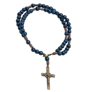 4-pack - Blue Camp Rosary Bracelet