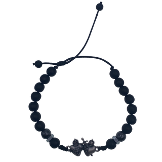 4-pack - Immaculate & Sacred Hearts Black Wood Bracelet