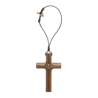 3-Pack - Wooden Cross Auto Accessory