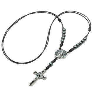 St. Benedict Hematite Necklace