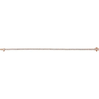 14K Rose 4 CTW Lab-Grown Diamond Line 7" Bracelet
